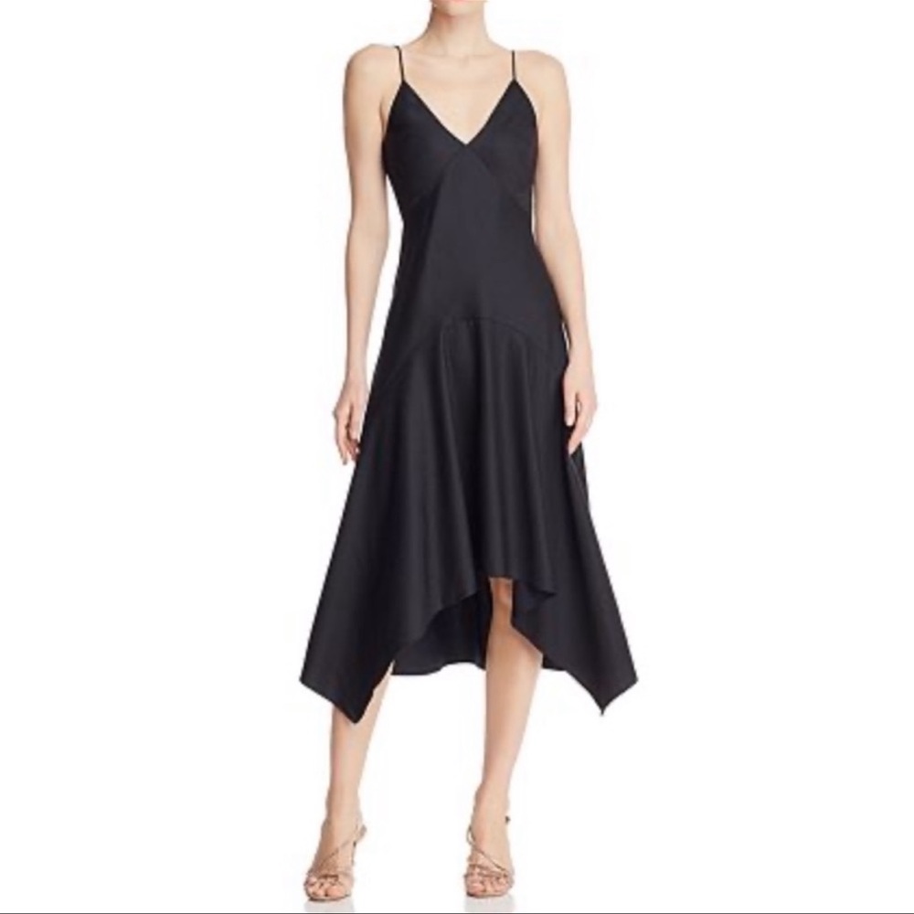 Revolve Keepsake the label curious navy dot slip dress